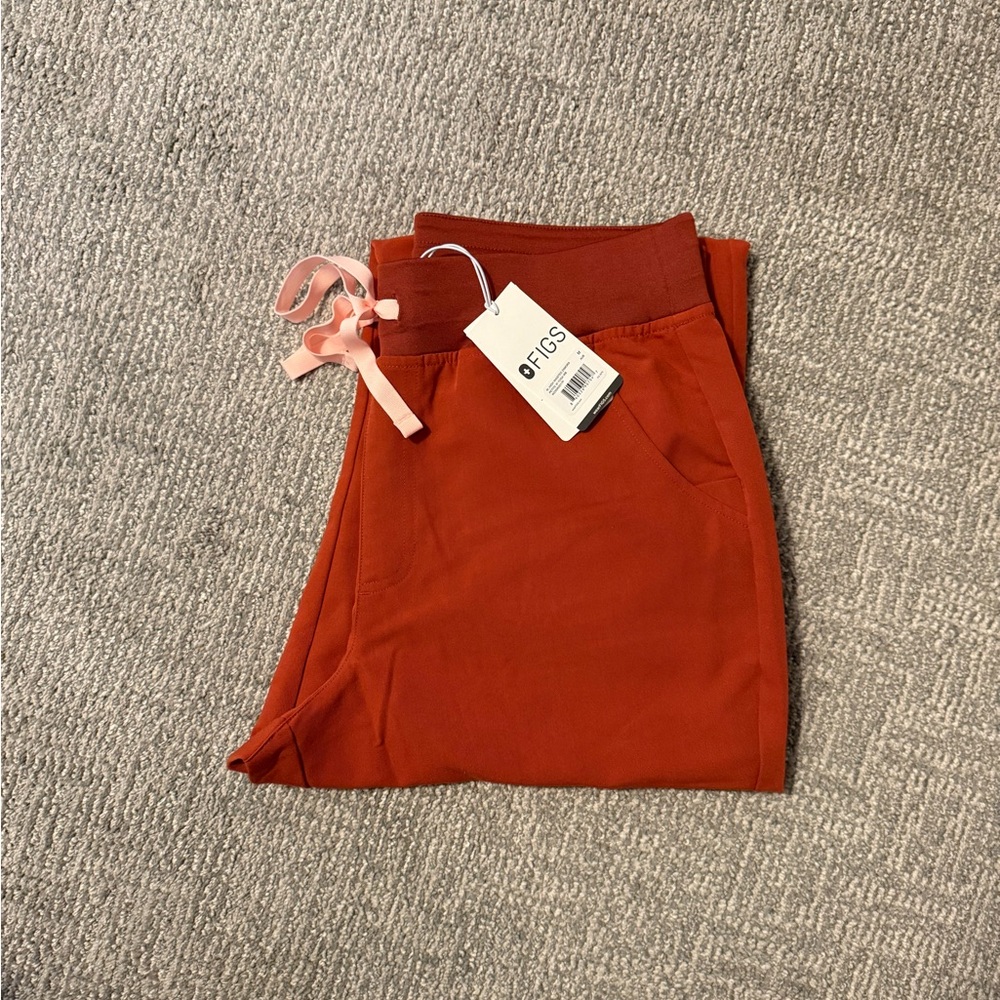 Figs high waisted Zamora joggers - Auburn